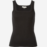 Ceres Life Contour Rib Square Neck Tank | Black