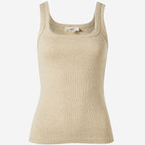 Ceres Life Contour Rib Square Neck Tank | Oatmeal Marle
