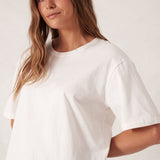 Ceres Life Slouchy Split Hem Tee | Vanilla