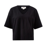 Ceres Life Boxy V Neck Tee | Black
