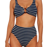 Hunza G Nadine Bikini | Navy/White