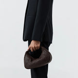 St Agni Lattice Weave Mini Bon Bon Bag | Coffee