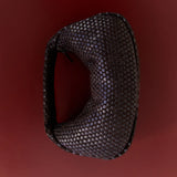 St Agni Lattice Weave Mini Bon Bon Bag | Coffee