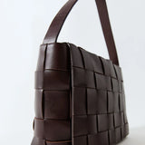 St Agni Woven Envelope Mini Tote | Chocolate