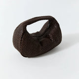 St Agni Lattice Weave Mini Bon Bon Bag | Coffee