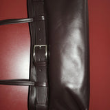 St Agni Belt Detail Baguette Bag | Coffee