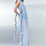 Rio Draped Ruffle Maxi Dress
