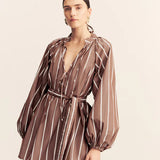Shona Joy Spencer Blouson Mini Dress | Cafe Au Lait