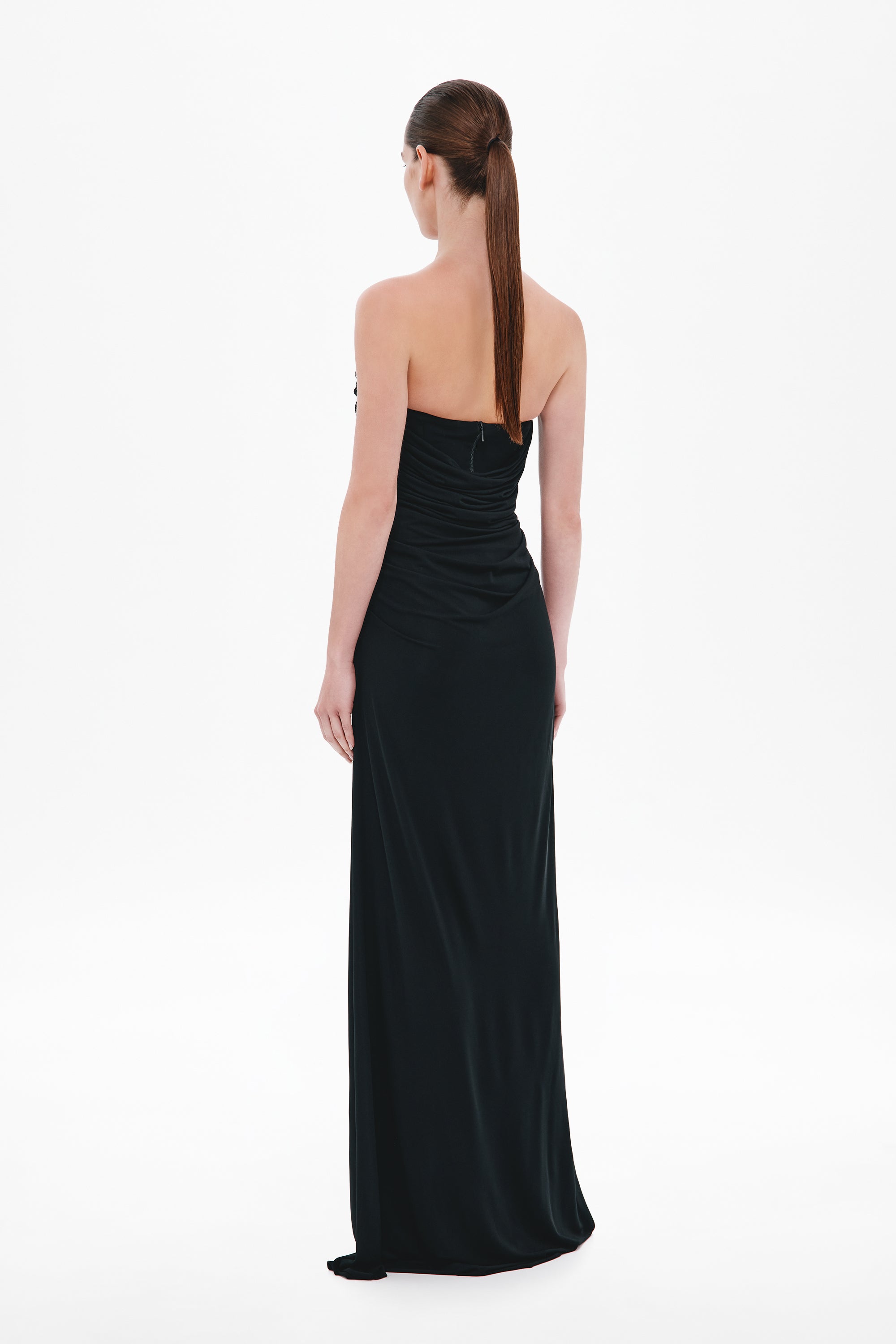 THE 'DRY JERSEY' DRAPED MIDI DRESS