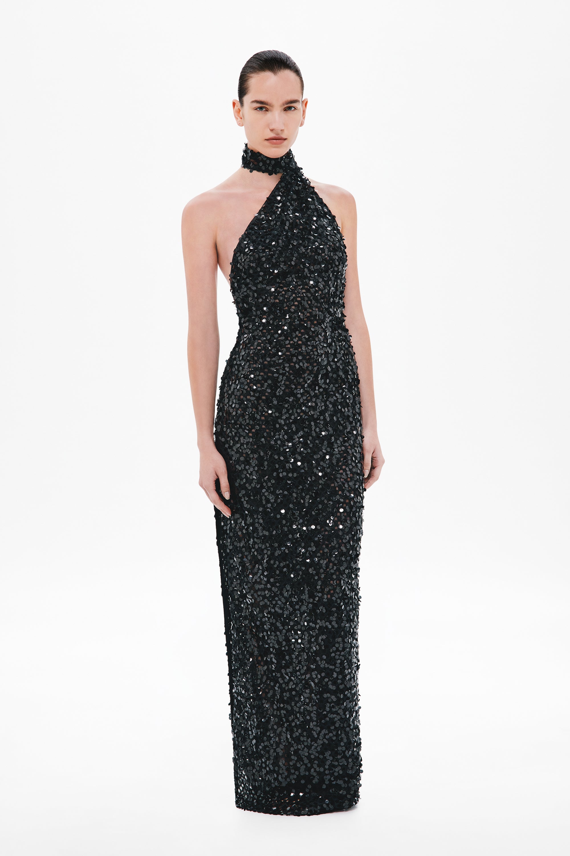 THE 'NICOLETTE' CROCHET SEQUIN DRESS