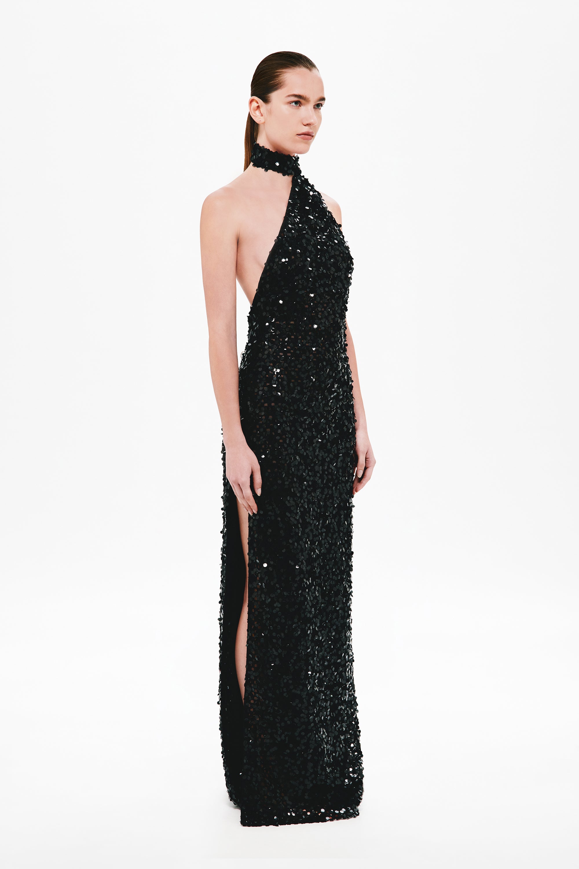 THE 'NICOLETTE' CROCHET SEQUIN DRESS