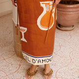 SOLEIL D'AMOUR SILK MIDI DRESS