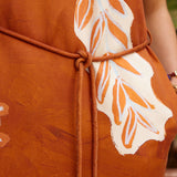 SOLEIL D'AMOUR SILK MIDI DRESS