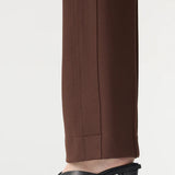 Bassike Twill Pinstitch Detail Pant | Carob (PRE-ORDER)