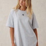 Ceres Life Longline Step Hem Tee | Cloud Marle