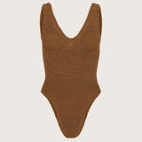Hunza G Sadie Swim | Metallic Cocoa