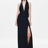 Misha The Harlow Satin Dress | Black