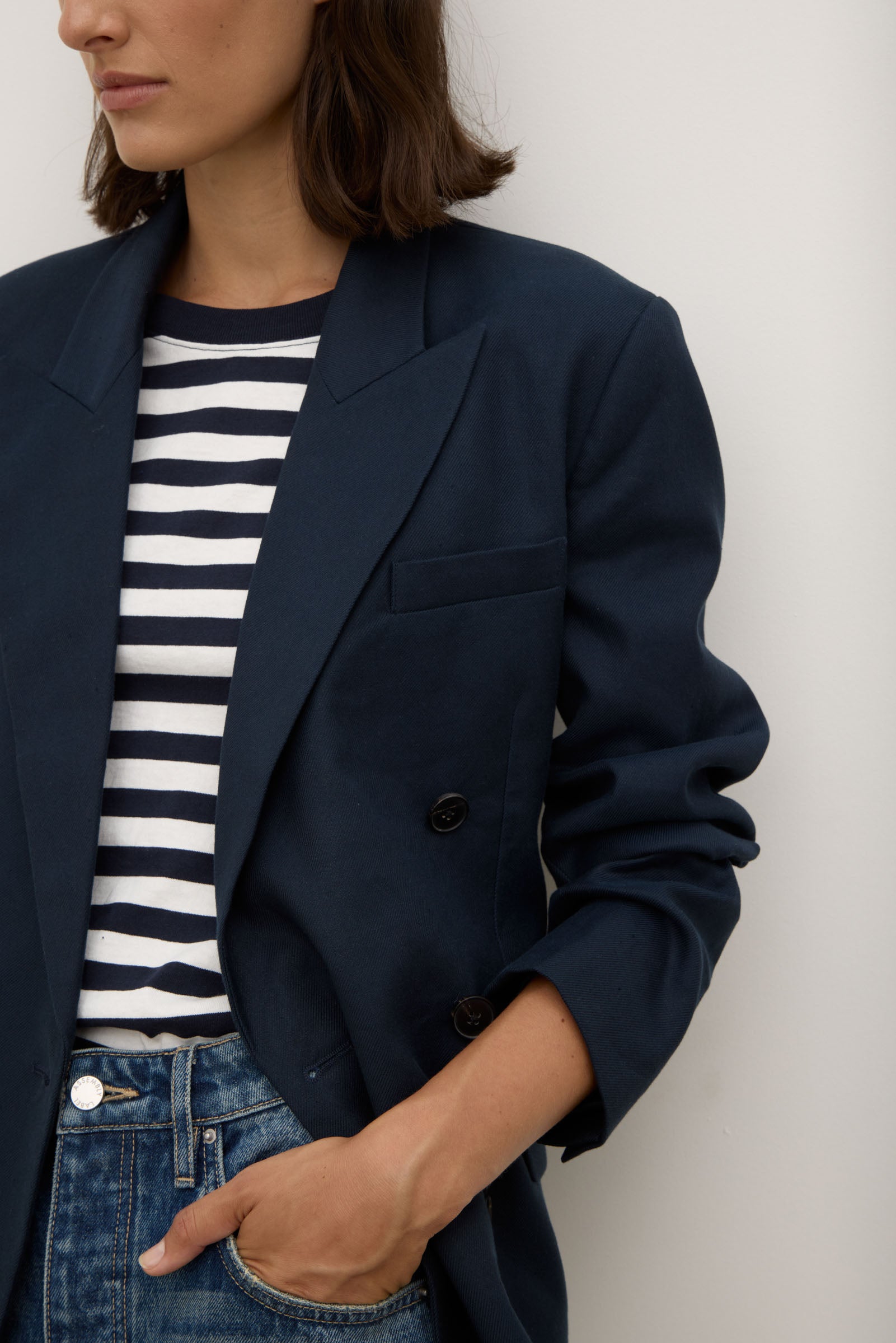 Ellen Double Breasted Blazer True Navy