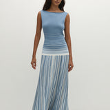 ACCORDION STRIPE MINERAL BLUE