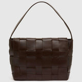 St Agni Woven Envelope Mini Tote | Chocolate