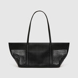 St Agni Perforated Slim Bateu Tote | Black