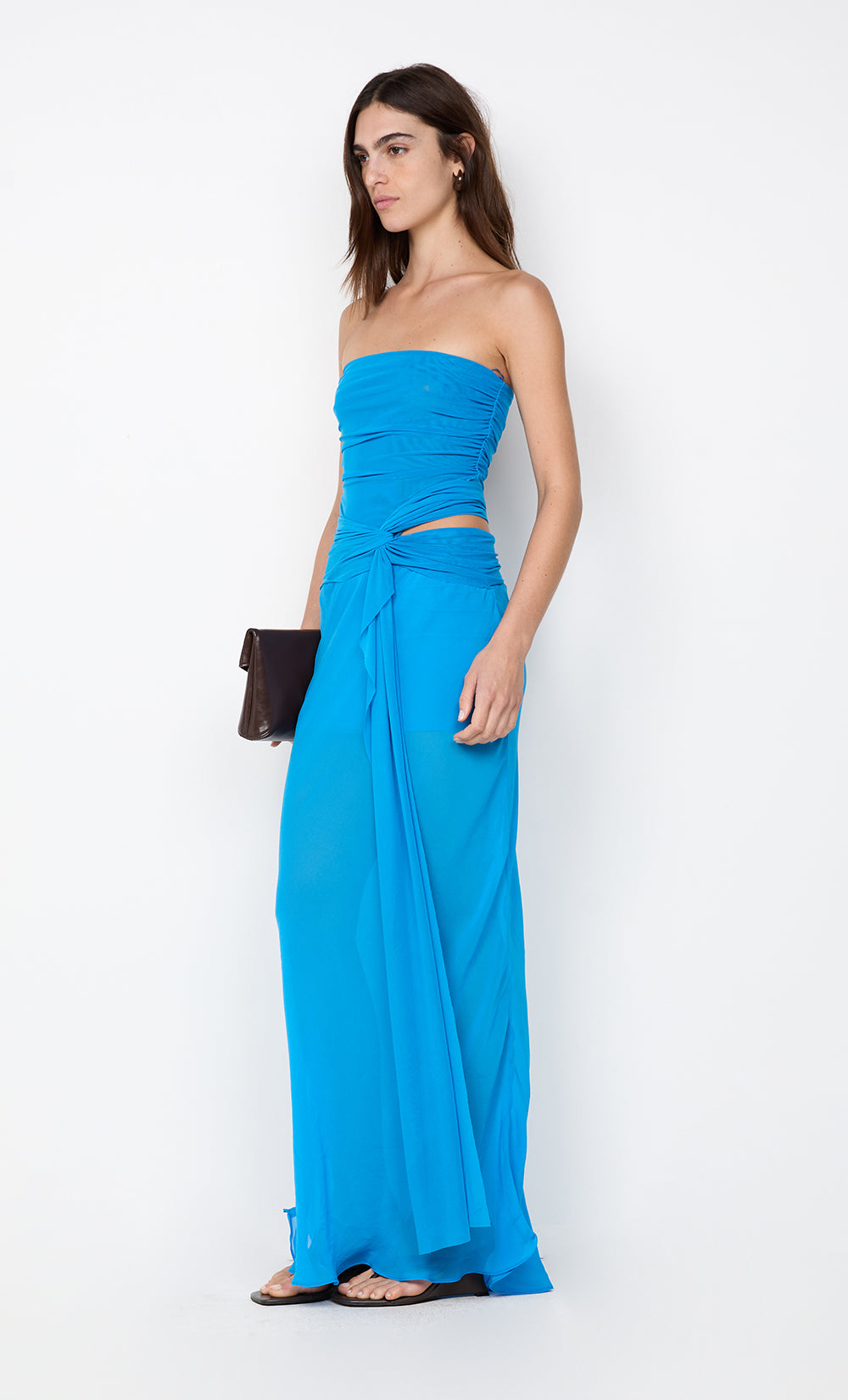 JEHNAYA STRAPLESS MAXI DRESS
