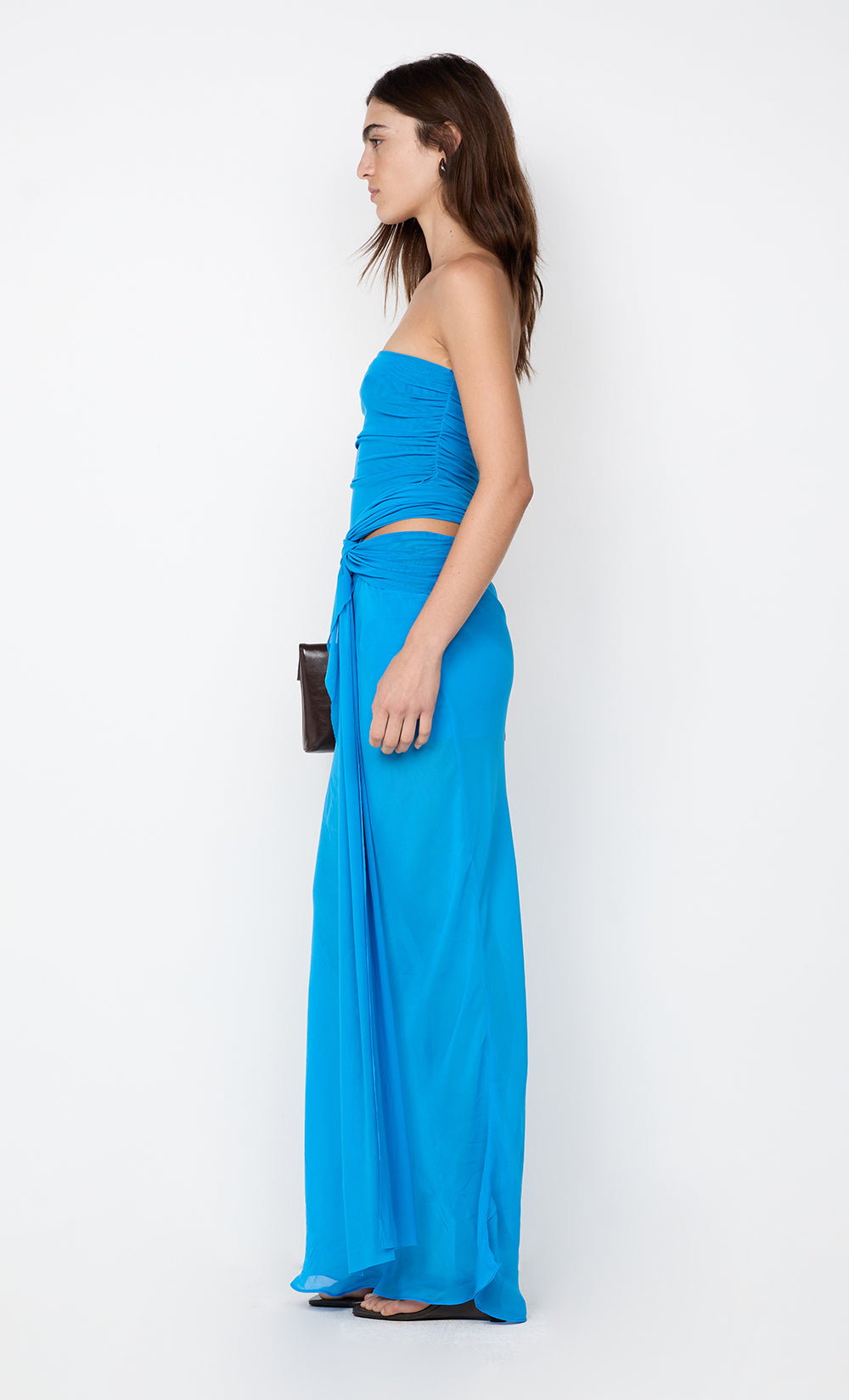 JEHNAYA STRAPLESS MAXI DRESS