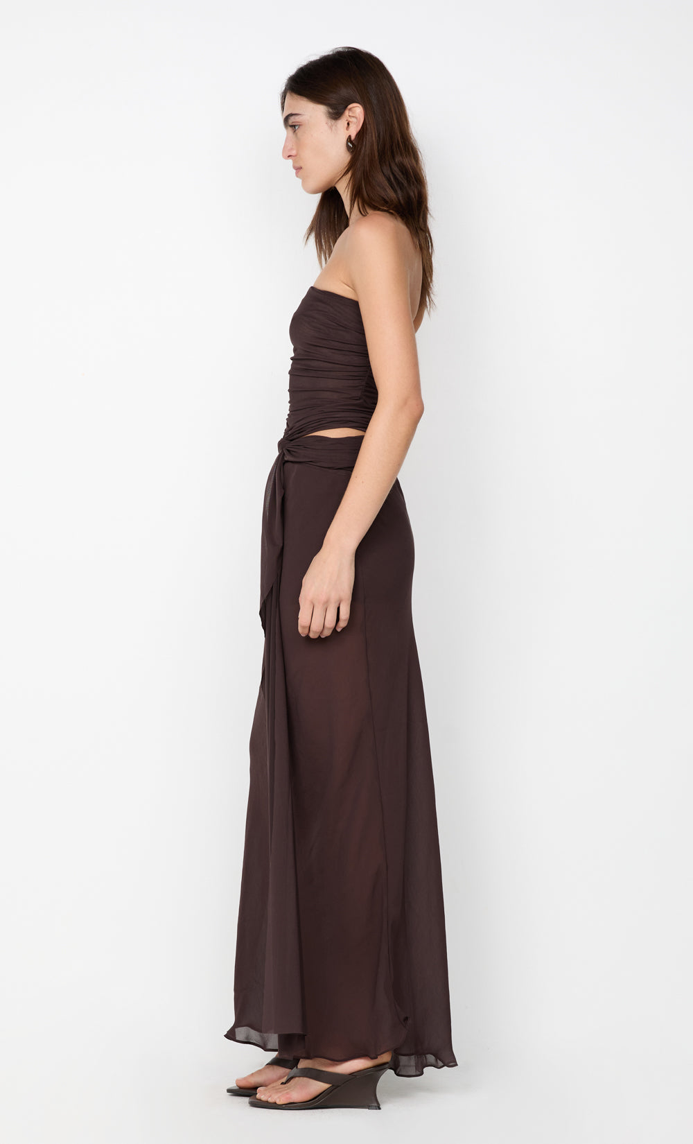 JEHNAYA STRAPLESS MAXI DRESS