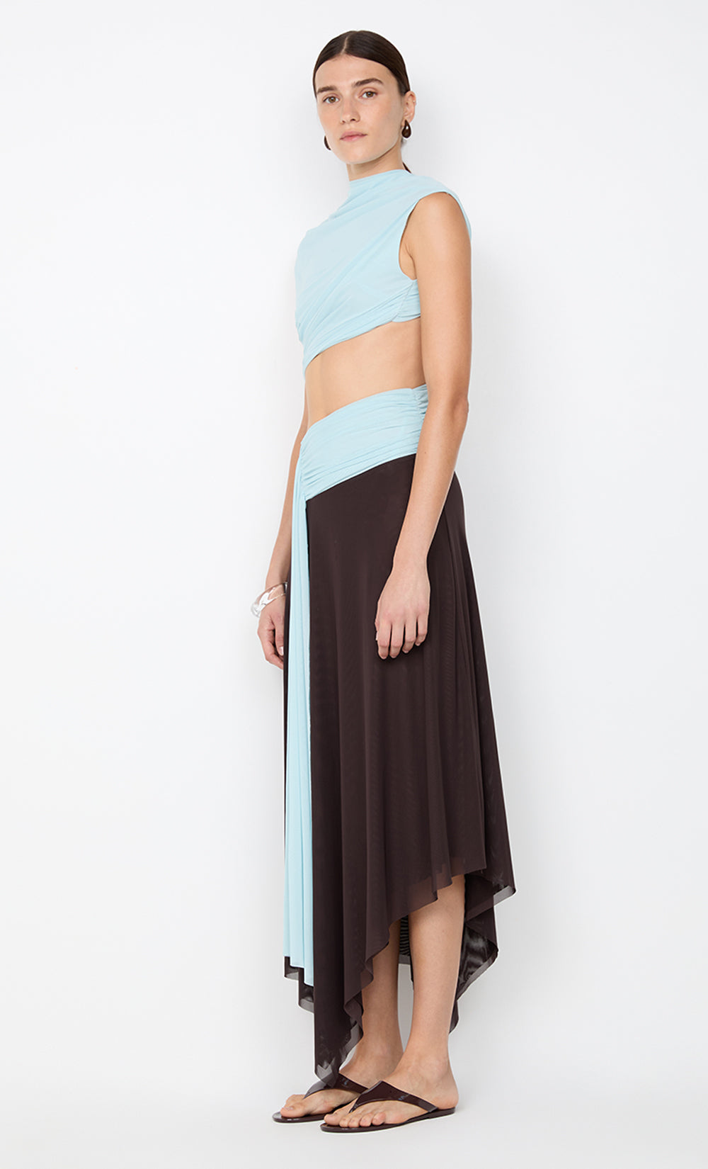 CONNI ASYM MIDI DRESS