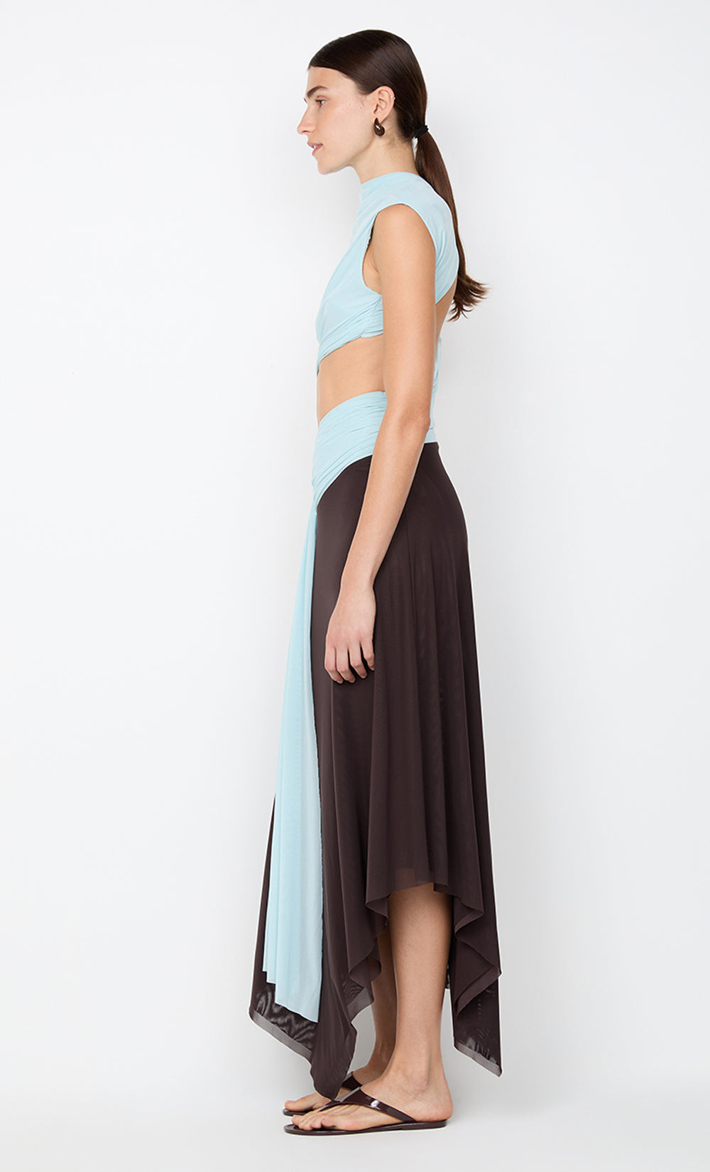 CONNI ASYM MIDI DRESS