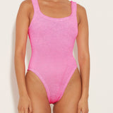 Hunza G Square Neck Swim | Bubblegum