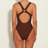 Hunza G Maya Swim | Metalic Chocolate
