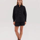 LMND Chiara Classic Shirt | Black
