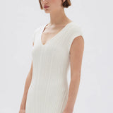 Assembly Label Lottie Knit Midi Dress | Cream