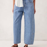 Ceres Life Darted Barrel Jean | Vintage Blue