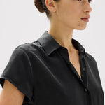 Karri Silk Short Sleeve Shirt Black
