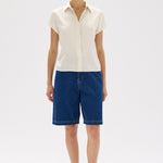 Karri Silk Short Sleeve Shirt Cream