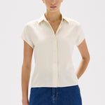 Karri Silk Short Sleeve Shirt Cream
