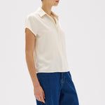 Karri Silk Short Sleeve Shirt Cream