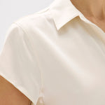 Karri Silk Short Sleeve Shirt Cream