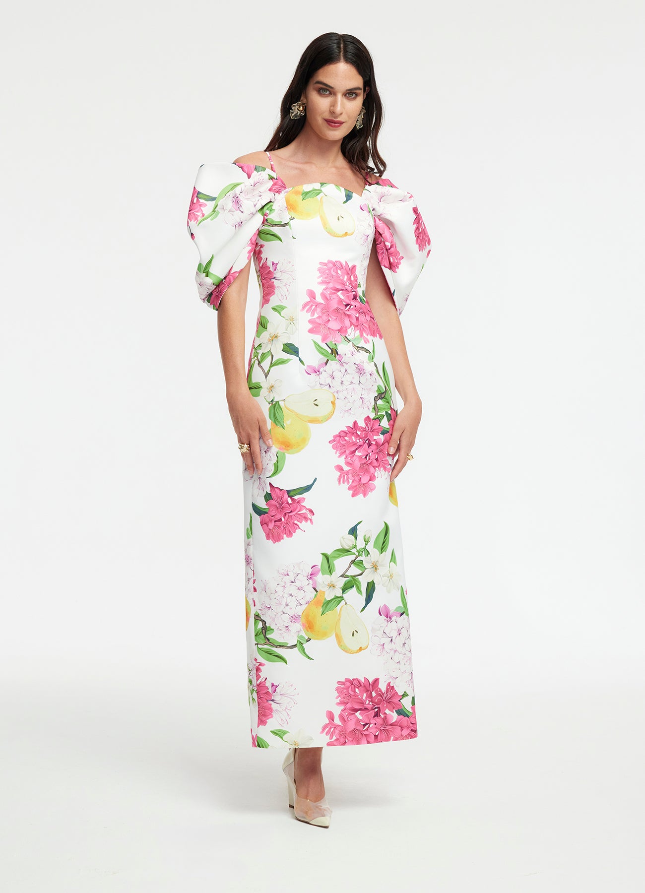 Arabella Maxi Dress - Floral Pear Print