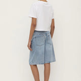 Assembly Label Loose Fit Long Denim Short | Mid Stone Wash (PRE-ORDER)