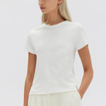 Lyla Cap Sleeve Tee Antique White