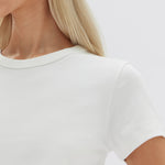 Lyla Cap Sleeve Tee Antique White