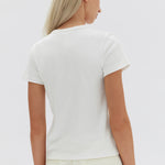 Lyla Cap Sleeve Tee Antique White