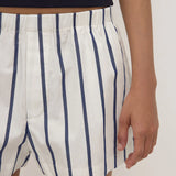 Assembly Label Nara Stripe Short | White/True Navy (PRE-ORDER)
