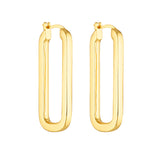 Porter Oval Hoops | Gold