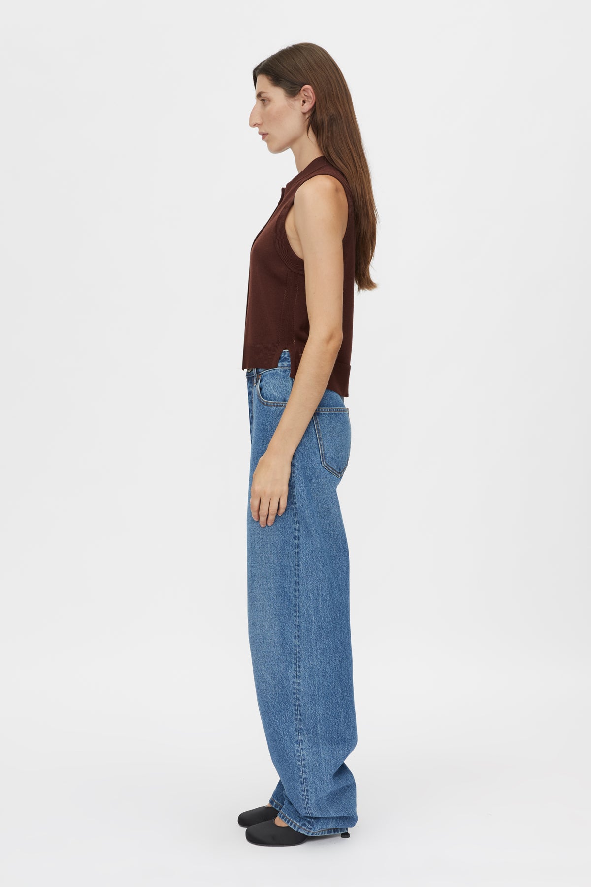 Cardinal Sleeveless Cardigan