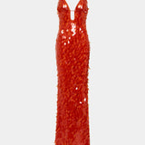 Misha Sapphire Sequin Maxi Dress | Red Sequin (PRE-ORDER)