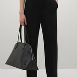 A Emery The Harnick Bag | Black Embossed Croc